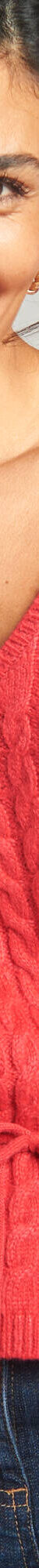 Pull col V maille fantaisie (rouge) Pull col V maille fantaisie (rouge)